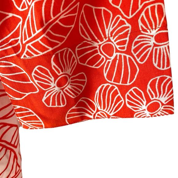 Gretchen Scott Designs Tunic Flower Power NWTs size Large Orange White - Picture 4 of 8